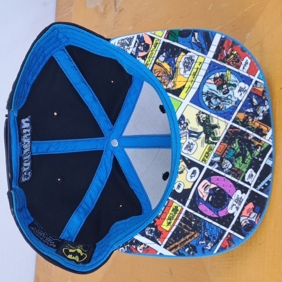 DC Comics Offical Batman Comics embroidered logo casual black snapback hat - Picture 6 of 8